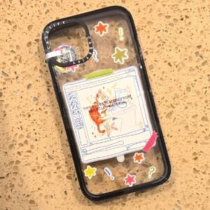 New Casetify Iphone 14 Standard Size Case Cat Computer Stars Little Trying